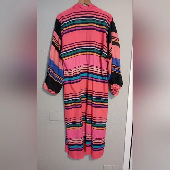 Anthropologie Conditions Apply Striped Cover-Up Kaftan Kimono One Size - Picture 5 of 10
